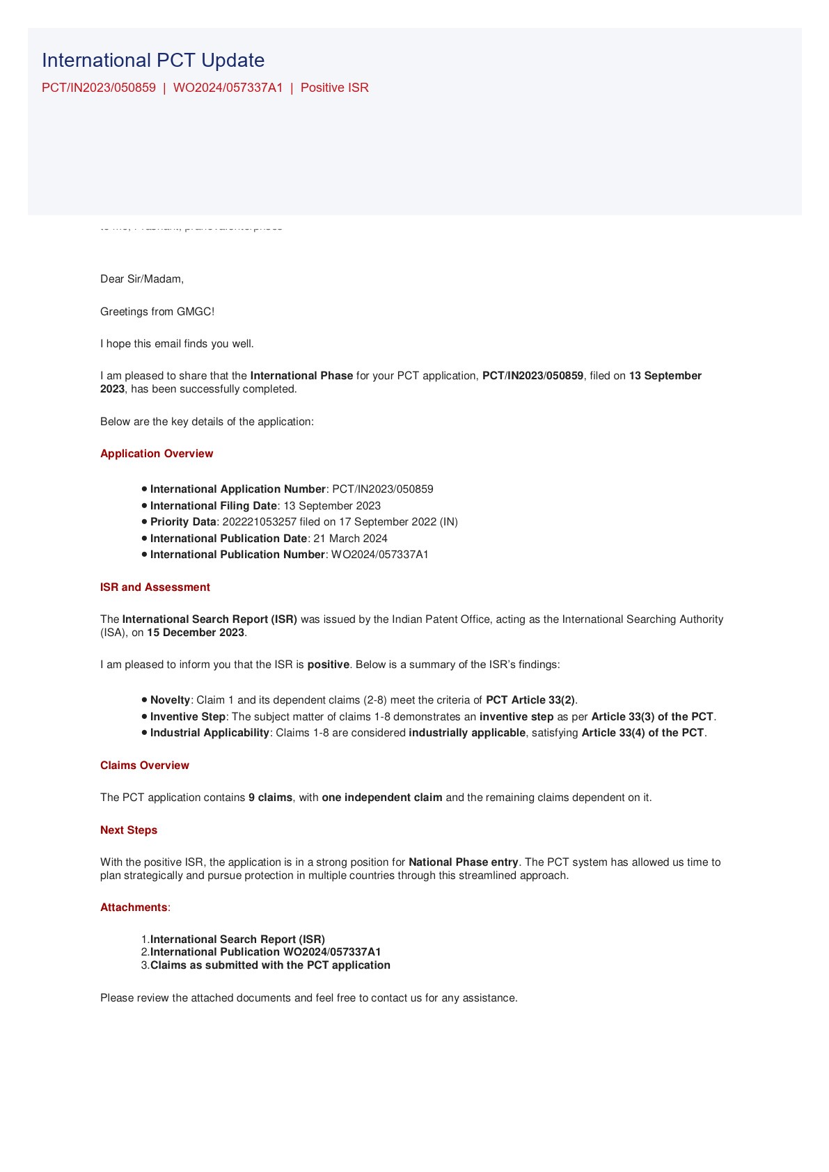 International PCT patent PCT/IN2023/050859